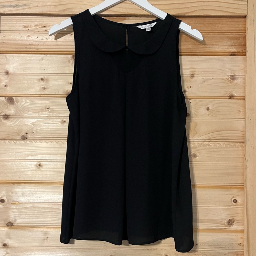 Charming Charlies super cute silky sheer sleeveless top